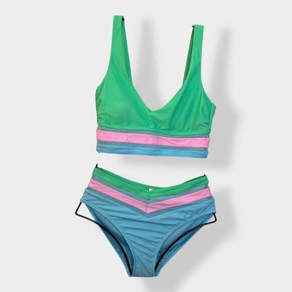 No‎ Boundaries Colorblock Bikini - Picture 1 of 3